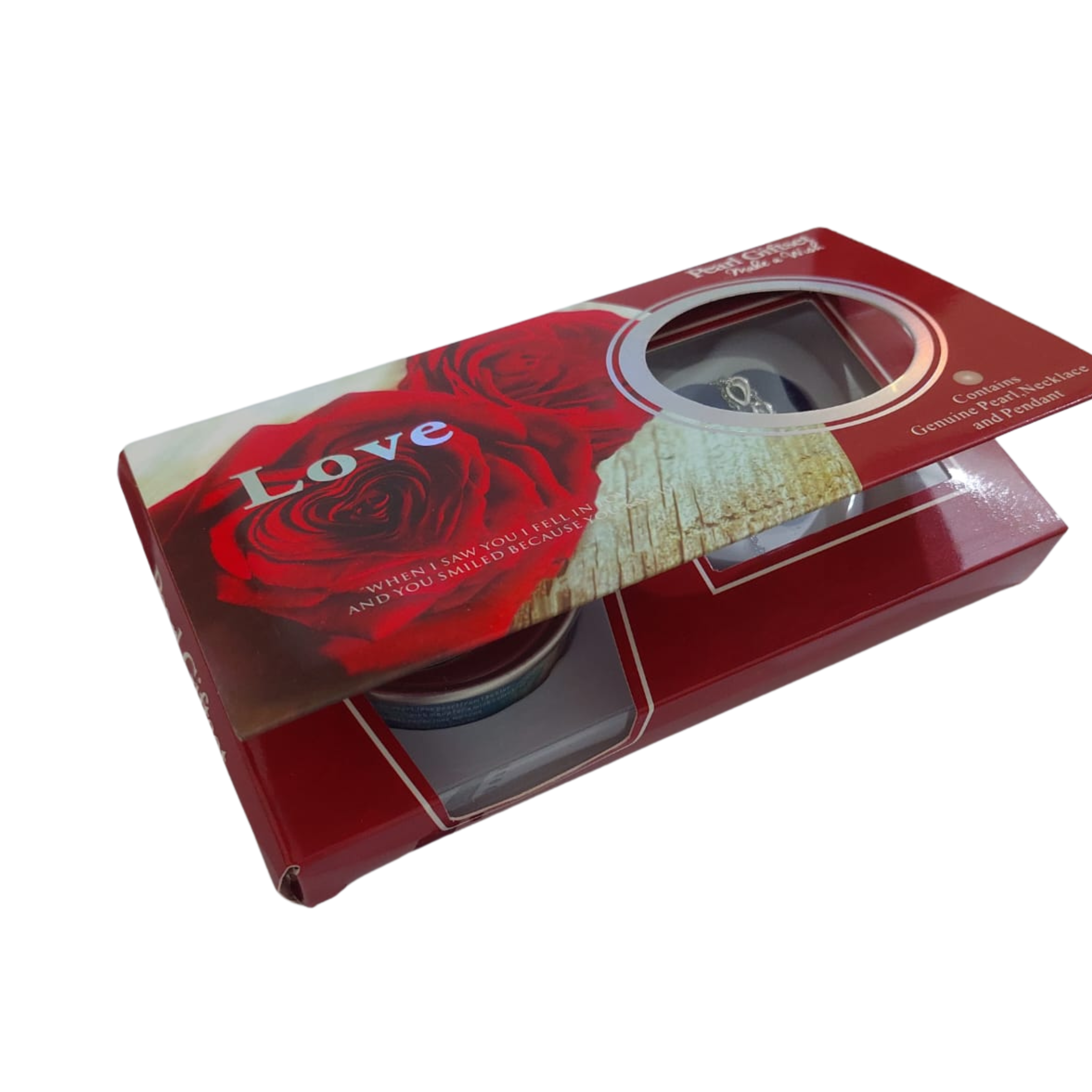 Love Rose & Pearl Necklace Set - নেকলেস সেট